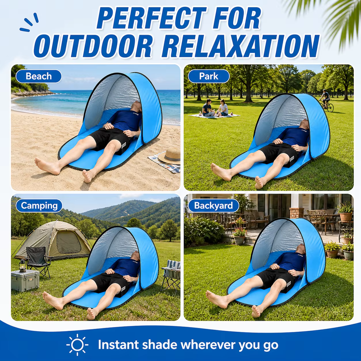 Tente de protection solaire portable