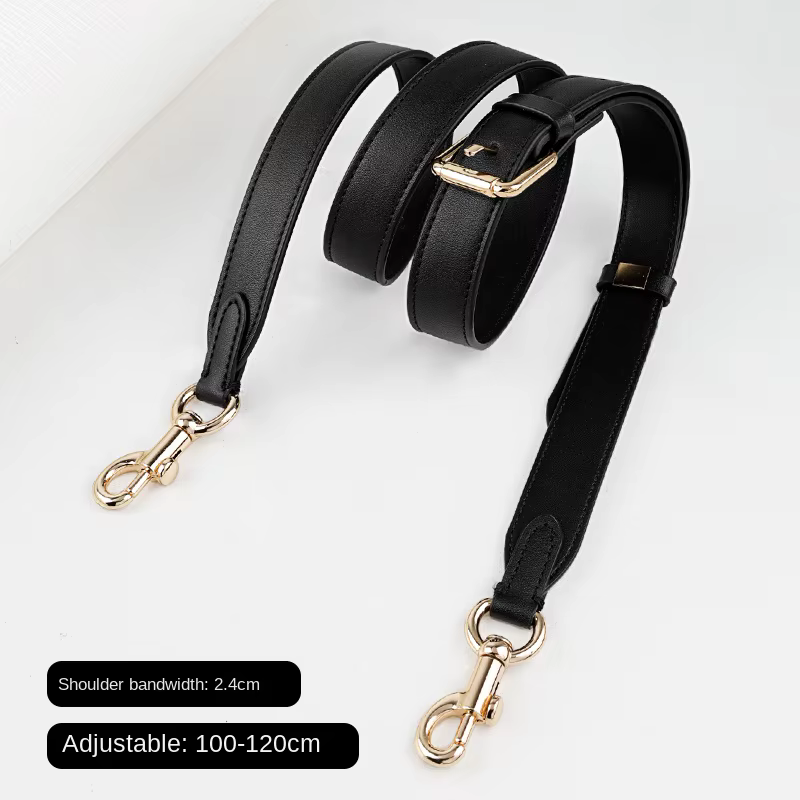 Sangle de sac réglable en cuir grainé, bandoulière pour sac à main pour femme, boucle argentée, cuir grainé lychee