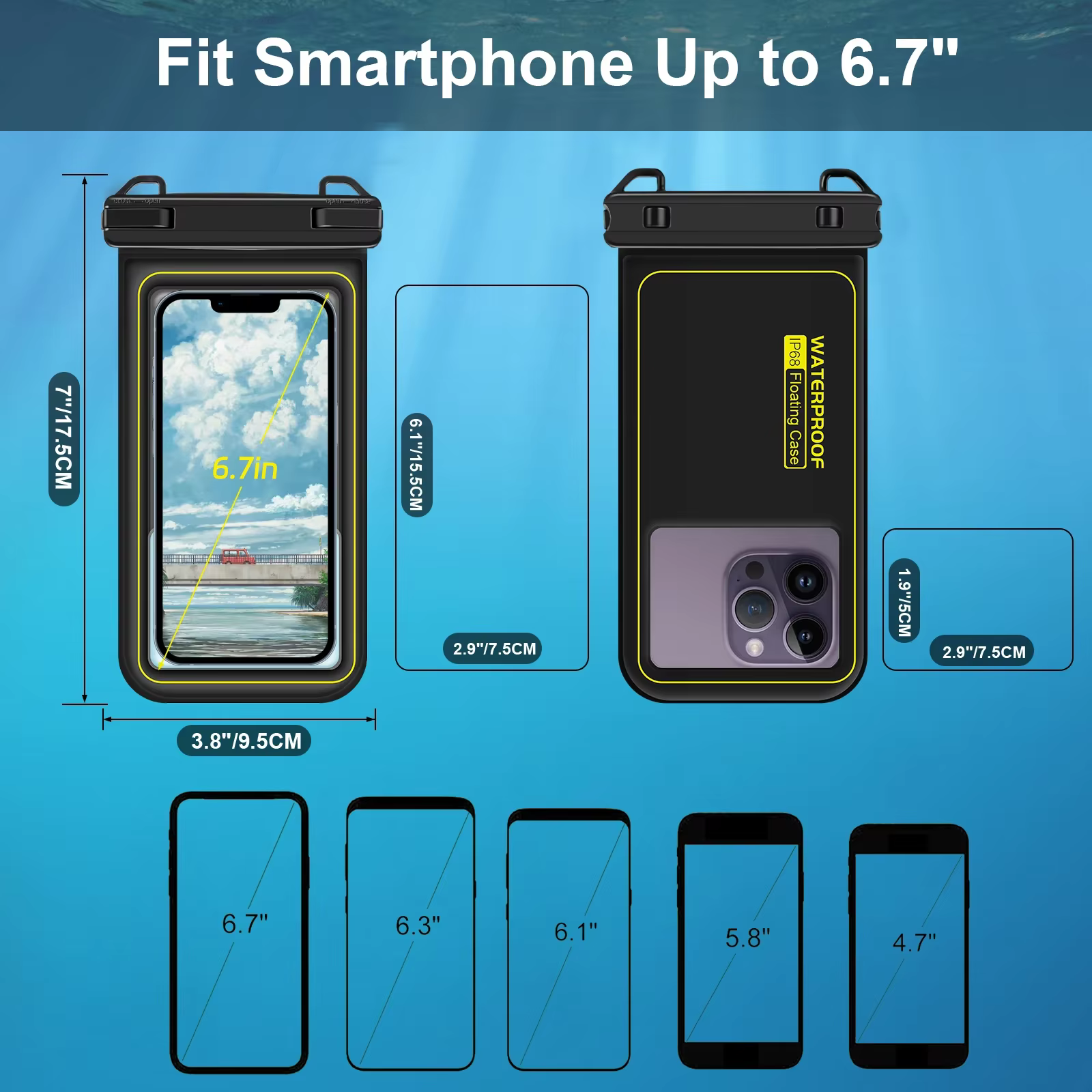 Sac étanche pour téléphone - Étui pour téléphone avec cordon