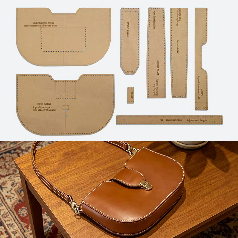 YOMDID 8 pièces – Modèles de sacs à main et sacs à bandoulière pour femmes en papier kraft, patrons de couture, gabarits de modèles pour artisanat du cuir DIY