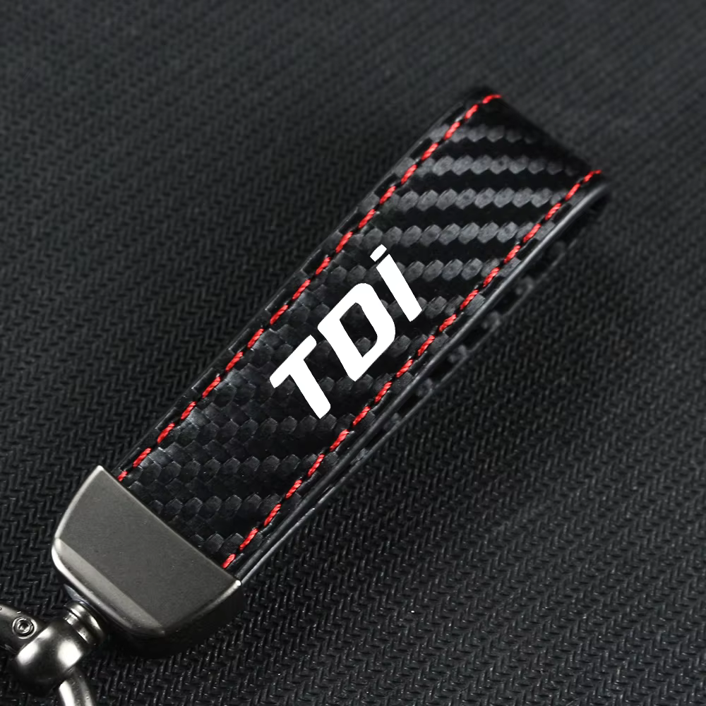Porte-clés de voiture en fibre de carbone, ULen cuir, porte-clés JOPendant, structure en fer à cheval pour TDi TIGUAN TOUFlak, accessoires automobiles