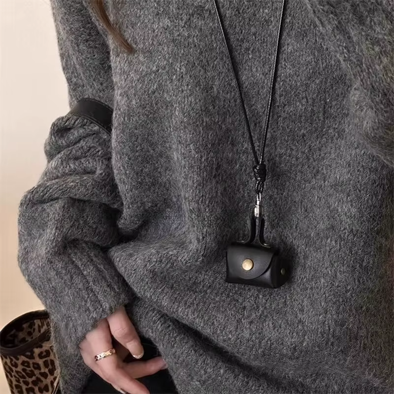 Petit sac en cuir rétro mignon pour femmes