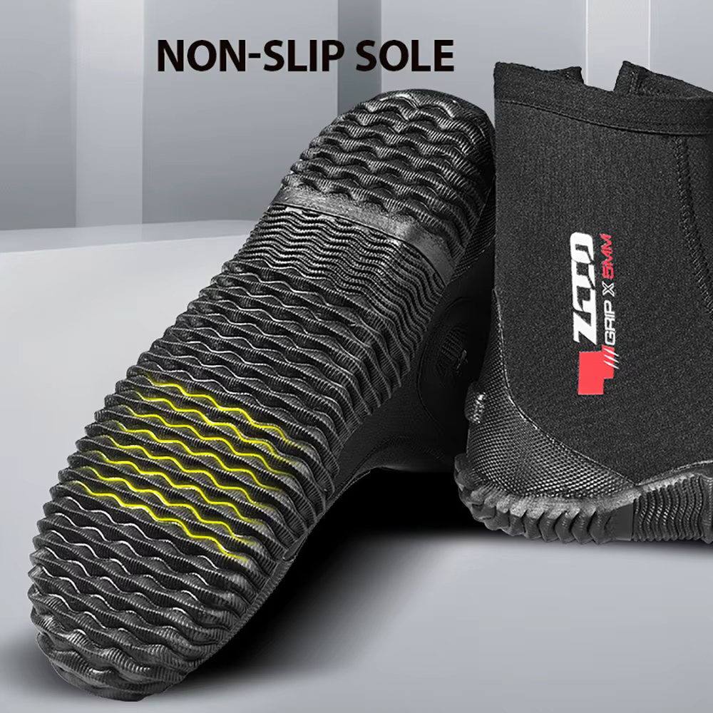 ZCCO 5MM botte de plongée en néoprène haute élastique bottes de plongée chaussures chaudes et souples pour la pêche sous-marine Kyaking plongée en apnée surf chaussures d'eau