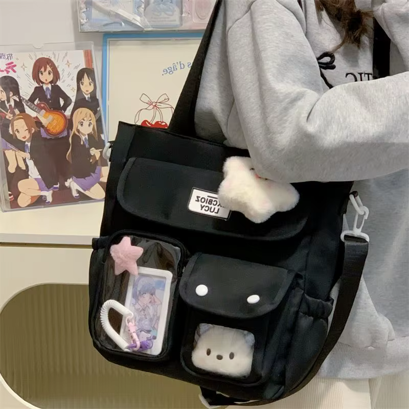 Y2K – sac à bandoulière Ulzzang Ita pour fille fraîche et douce, sac à bandoulière de Style collège japonais Ins, sac de jouets de grande capacité pour les déplacements quotidiens des femmes