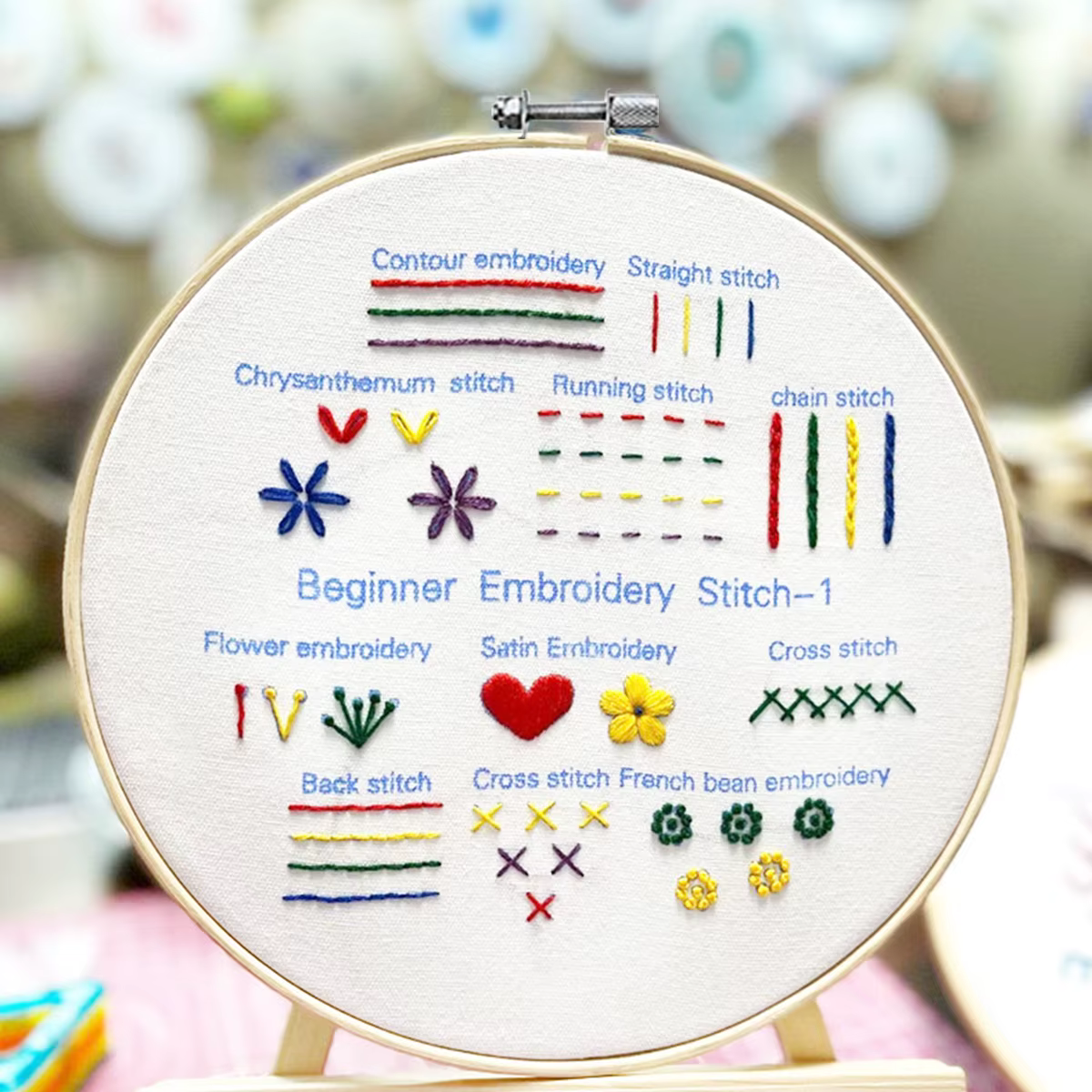 Kit de pratique de point de broderie