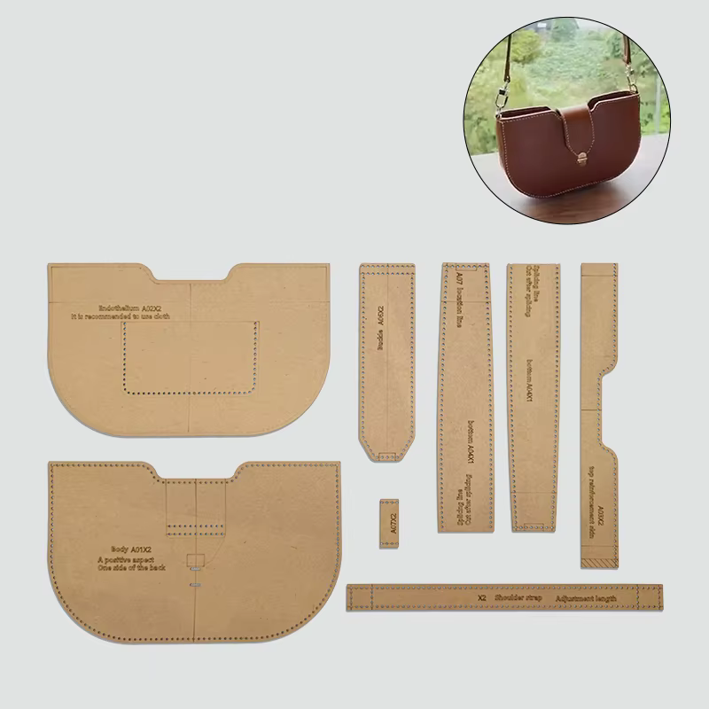 YOMDID 8 pièces – Modèles de sacs à main et sacs à bandoulière pour femmes en papier kraft, patrons de couture, gabarits de modèles pour artisanat du cuir DIY