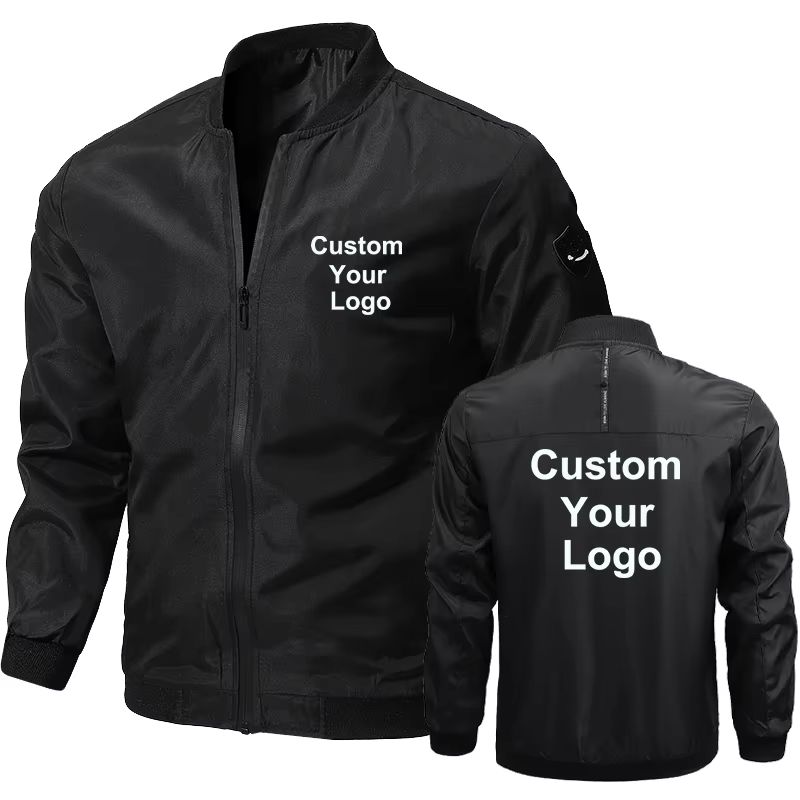 Blouson aviateur Sportedly pour hommes, personnalisez votre logo, mode décontractée, nouveau