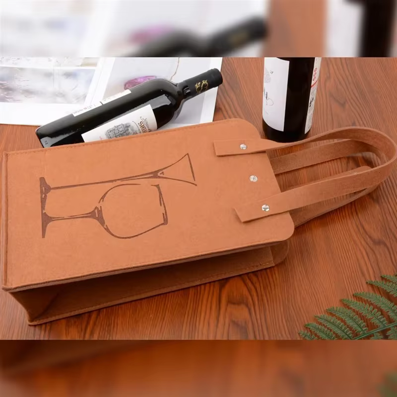 Nouveau Feutre vin rouge sac cadeau Double vin