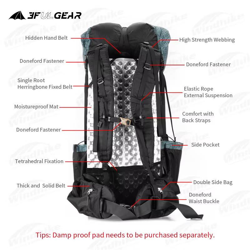 3F UL GEAR QIDIAN-Sac à dos d'extérieur ultraléger
