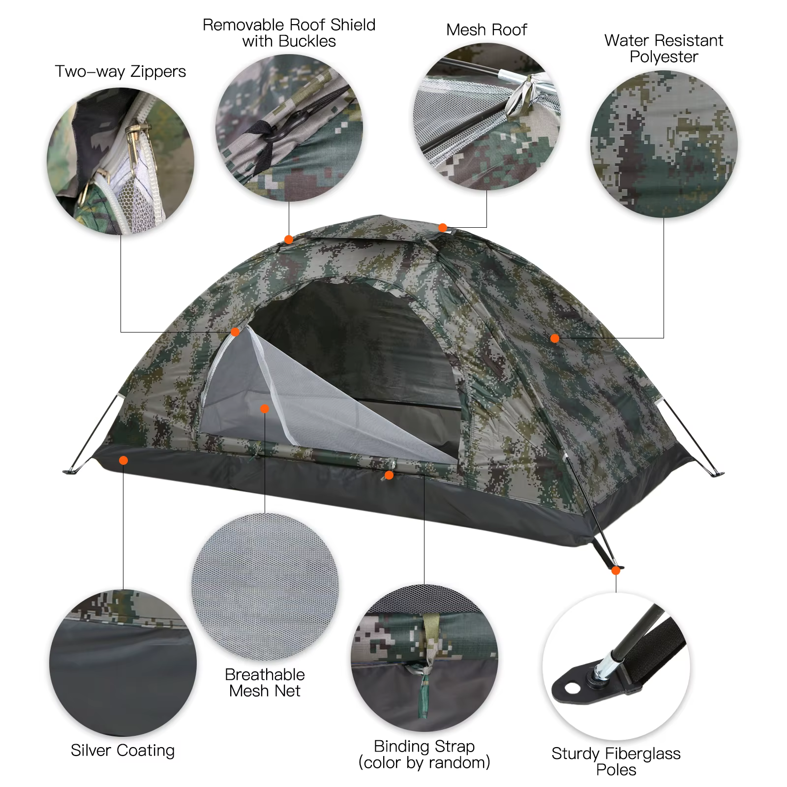Tente de camping ultralégère monocouche