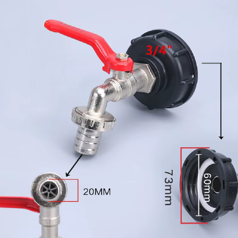 Adaptateur de Réservoir d'eau IBC Connecteur à Filetage 1/2"