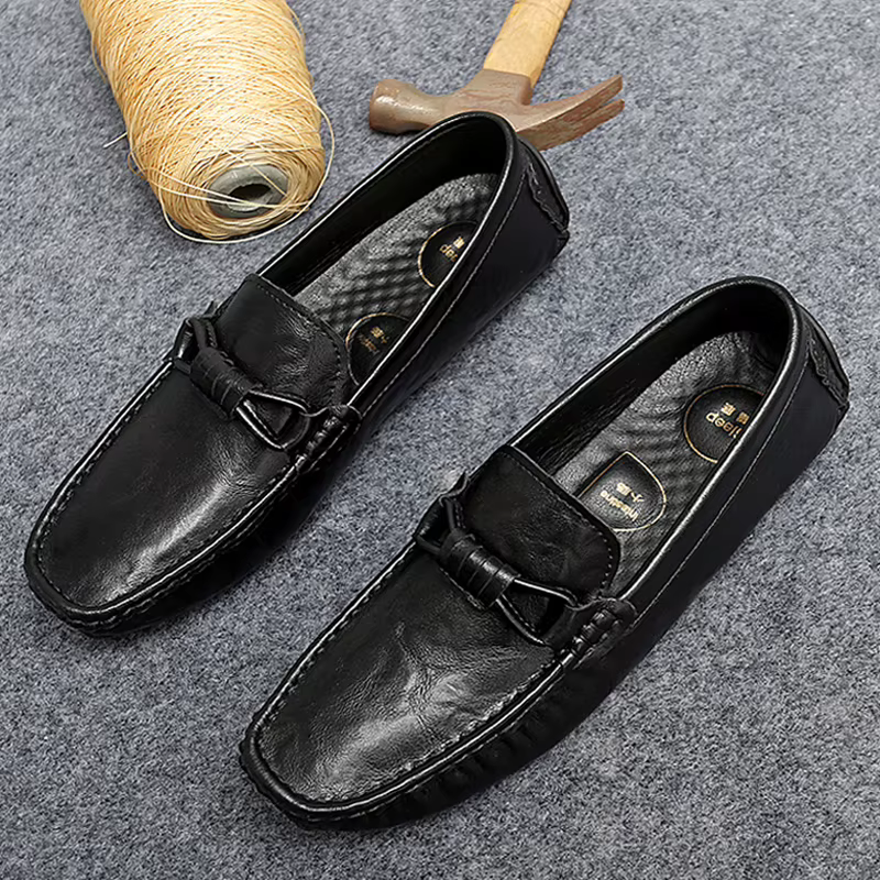 Mocassins respirants en cuir faits à la main