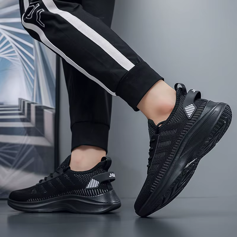 Chaussures pour hommes, grande taille 48 49 50, chaussures d'été respirantes en tissu maille, chaussures de sport pour hommes, chaussures de sport légères et décontractées, chaussures de marche