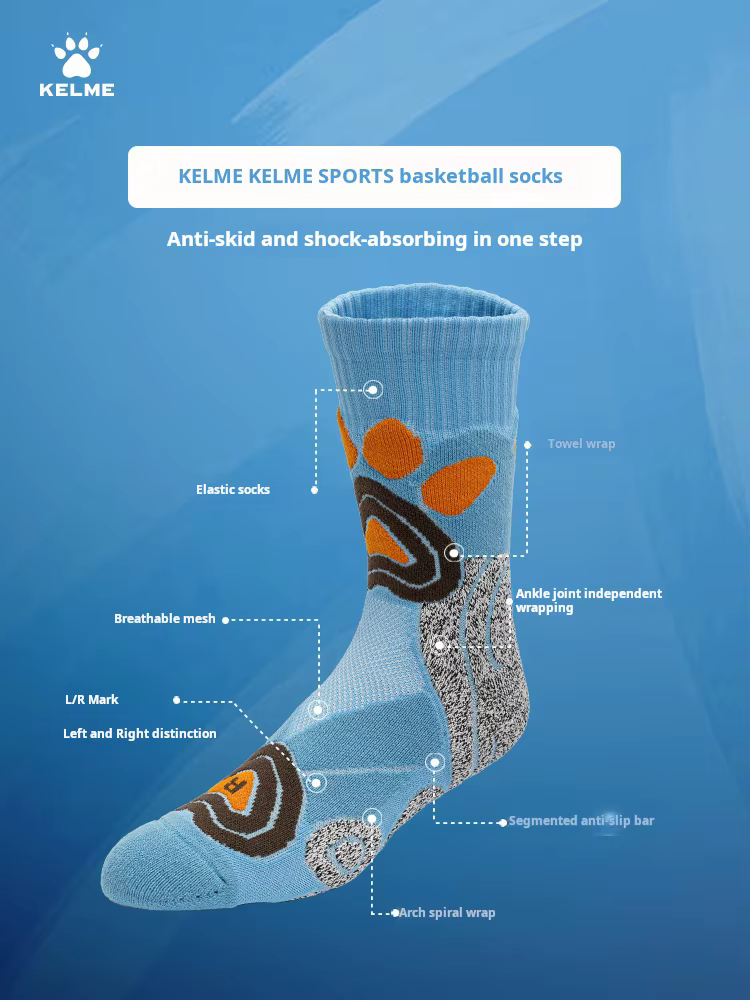 Kelme-Chaussettes longues de sport