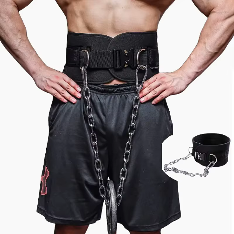Ceinture de trempage d'entraînement physique avec chaîne en métal solide pour les exercices de gymnastique