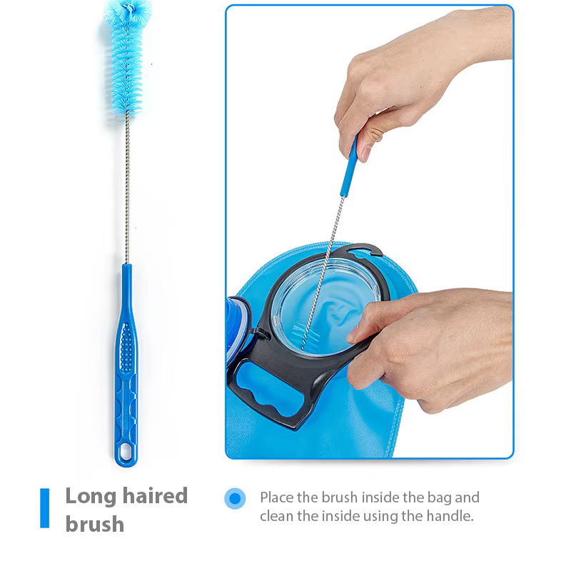 Kit de nettoyage de vessie d'eau d'hydratation 4 pouces, outil de nettoyage de sac d'eau multifonction, outils de Camping en plein air pour vessies d'eau
