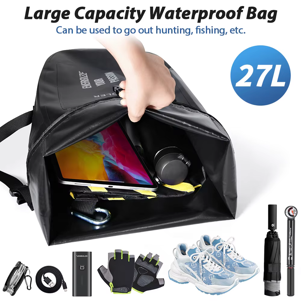NEWBOLER vélo sacoche 27L grande capacité étanche voyage cyclisme sac vélo siège arrière coffre sac vélo électrique accessoires