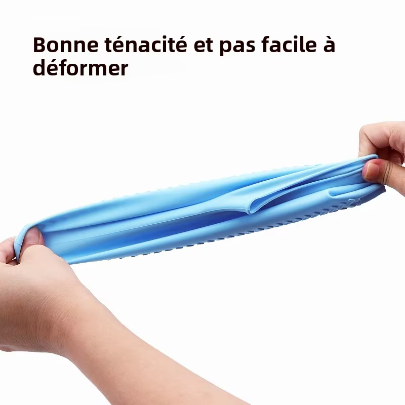 1 paire de couvre-chaussures imperméables en silicone pour enfants et adultes