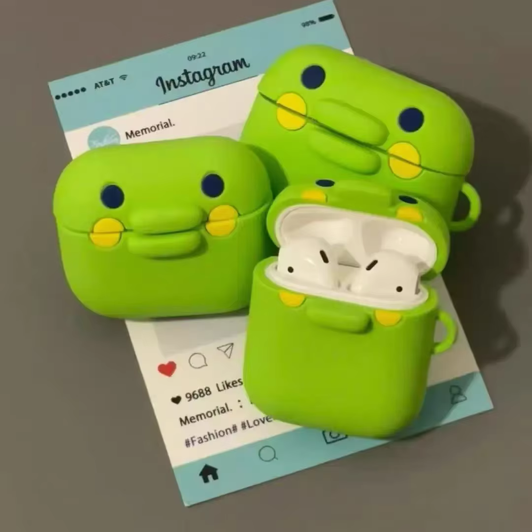Tamagotchi – étui d'accessoires pour écouteurs à grande bouche 3D, mignon et amusant, housse de protection adaptée aux Airpods1/2/3/4/Pro/Pro2/Pro3