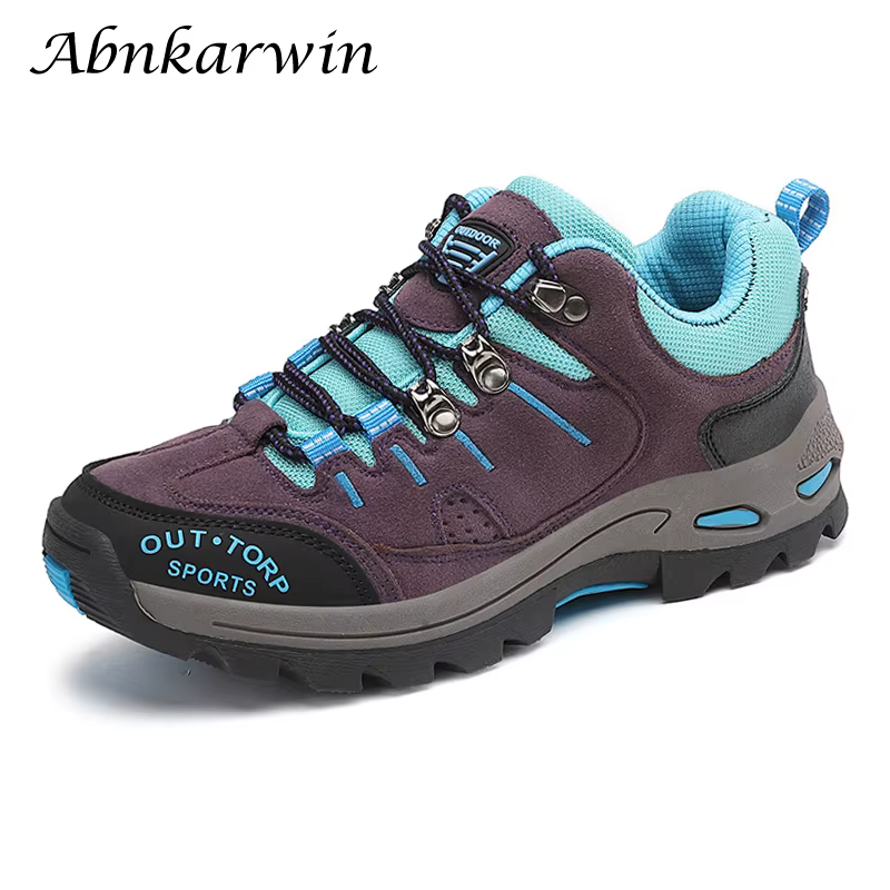 Chaussures de randonnée professionnelles en daim et cuir pour femmes