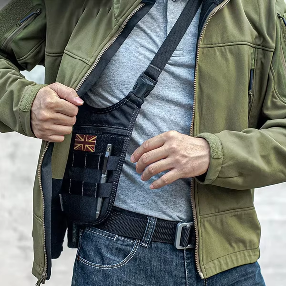 Sac à bandoulière tactique sous les bras pour hommes, Agent caché Molle, sacs à bandoulière de Combat, portefeuille de voyage en plein air, clé de téléphone, Pack antivol