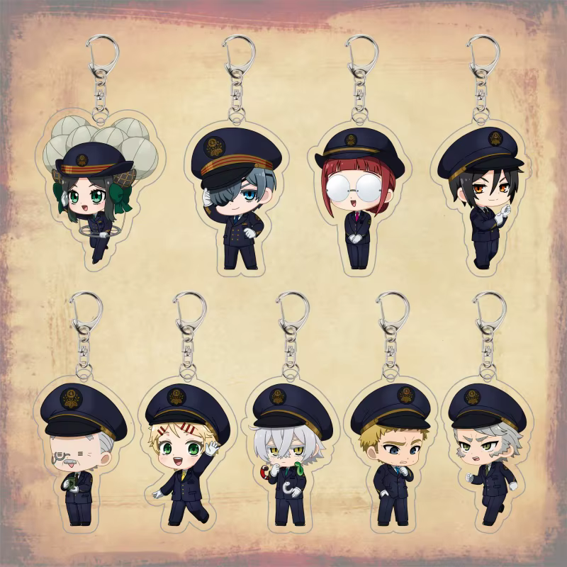 Porte-clés en acrylique avec personnages de dessins animés Black Butler, Sebastian Ciel, accessoires pour téléphone, sac, à suspendre, pour un ami