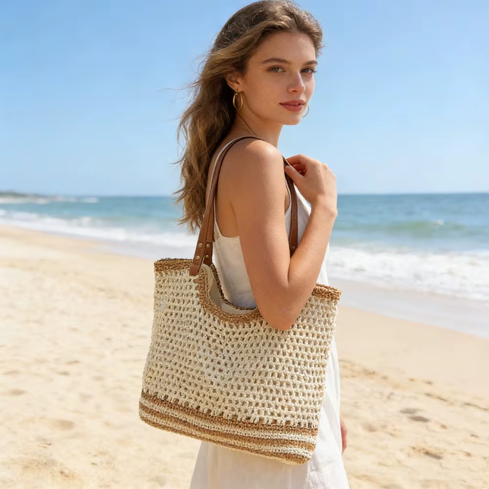 Sac de plage au crochet pour femme