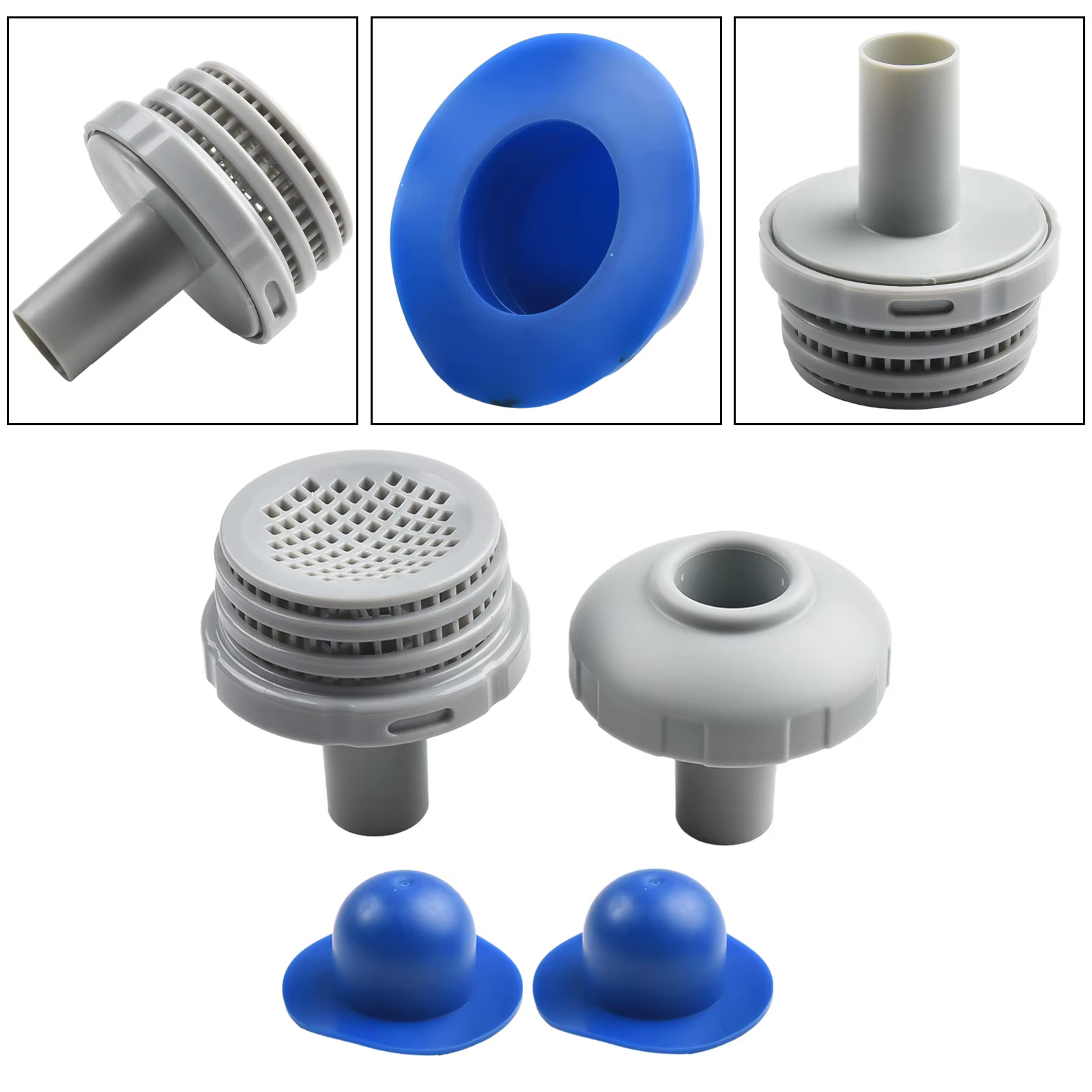 Kit d'assemblage d'entrée et de sortie de piscine pour modèles INTEX hors sol avec raccord de tuyau de 32 mm et raccords de 1,25 pouce