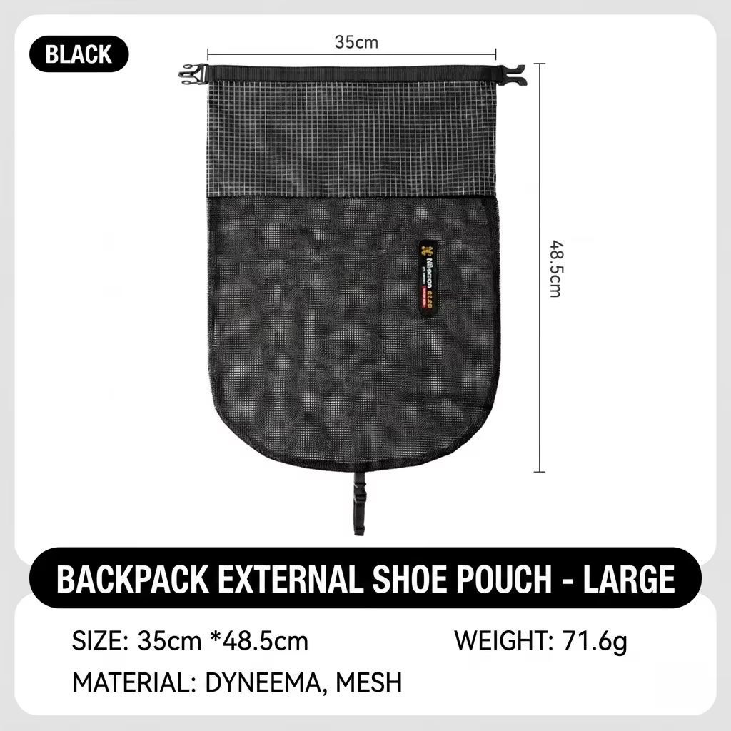 Pochette à chaussures portable pour sac à dos - Organisateur respirant et anti-poussière pour le trekking en plein air, les sports et le rangement des bagages de voyage