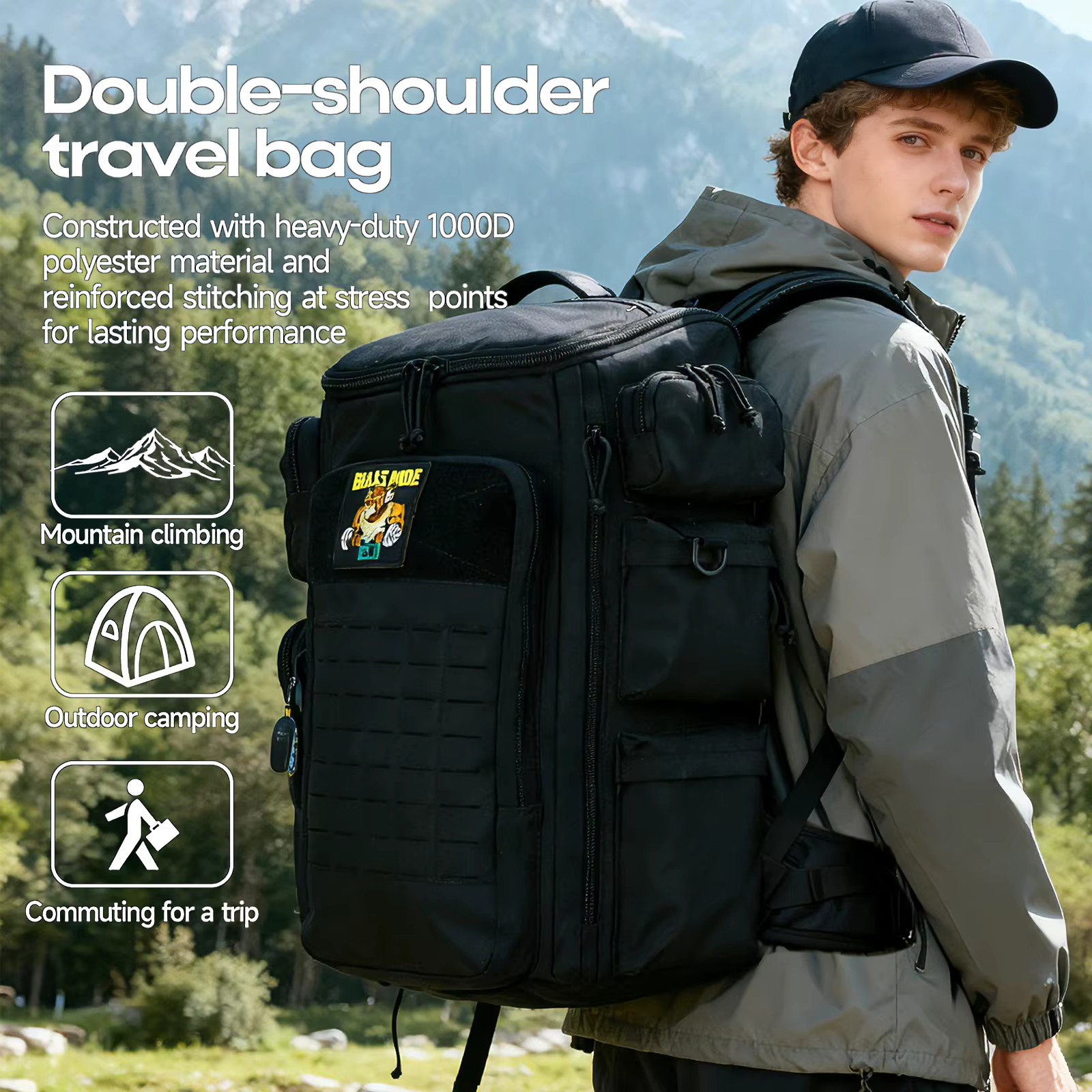 Sac à dos tactique militaire 50L pour hommes