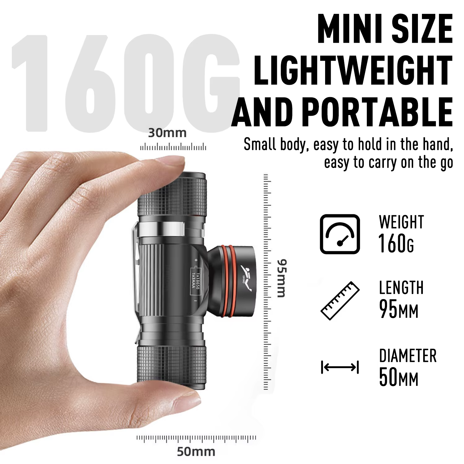 Lampe frontale de plongée 8000 Lumen
