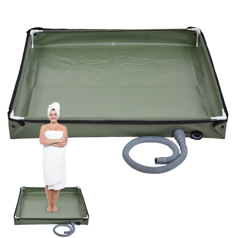 Base de sol de tente de douche pliable