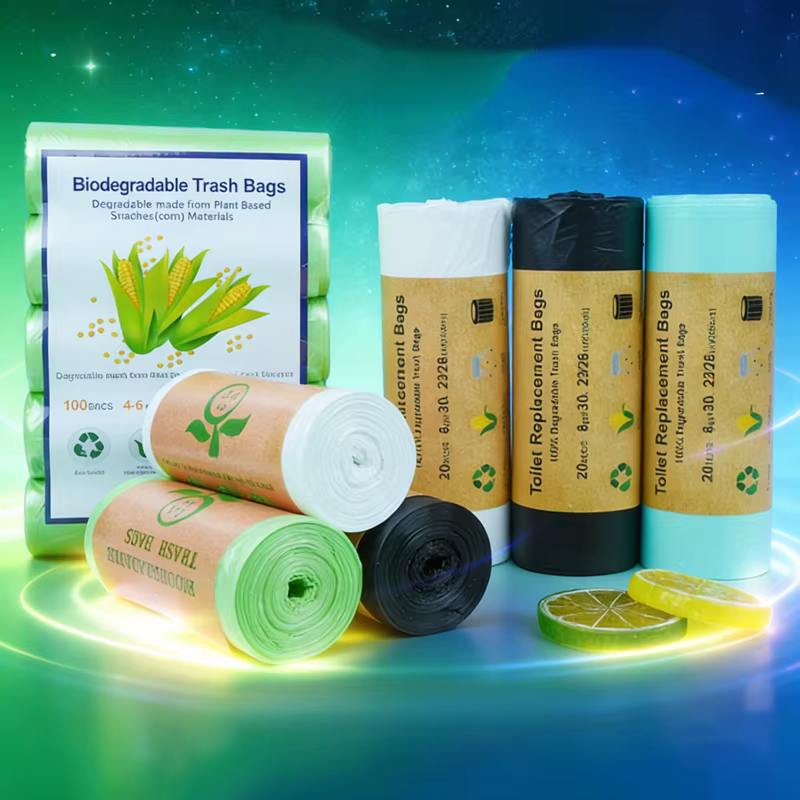 100 sacs poubelles jetables biodégradables et compostables de 2