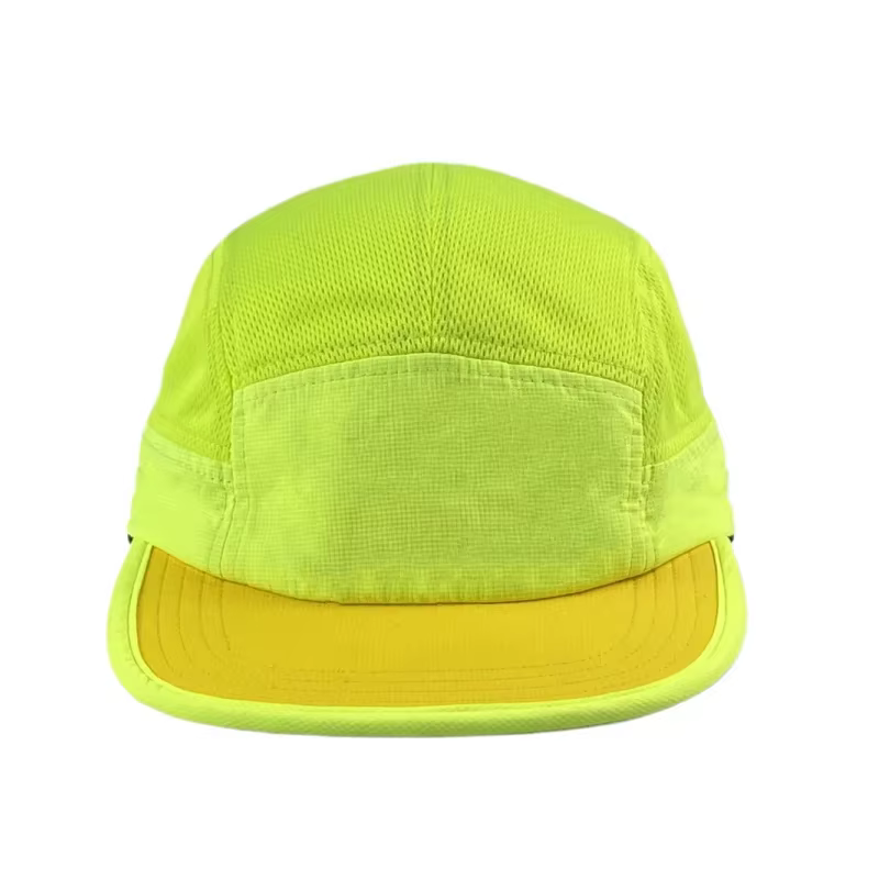 Casquettes de Baseball fluorescentes avec Logo personnalisé pour hommes et femmes, à bord plat à séchage rapide, à 5 panneaux, réglables, Hip Hop, Skateboard
