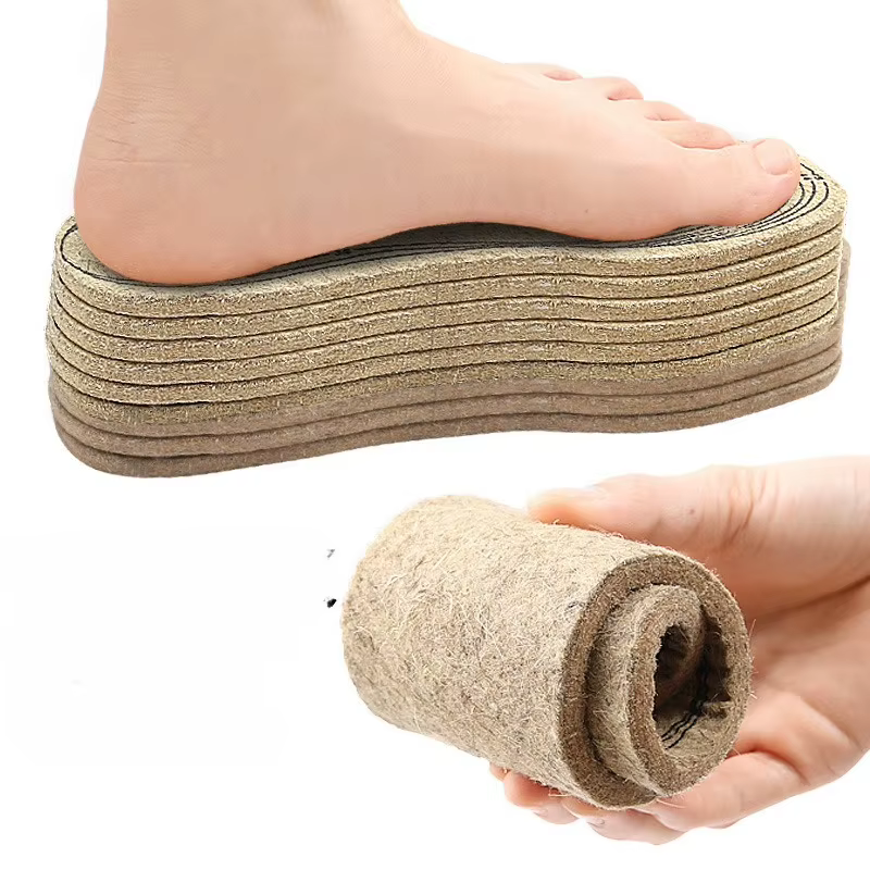 Semelles intérieures en feutre de laine pour chaussures hommes femmes