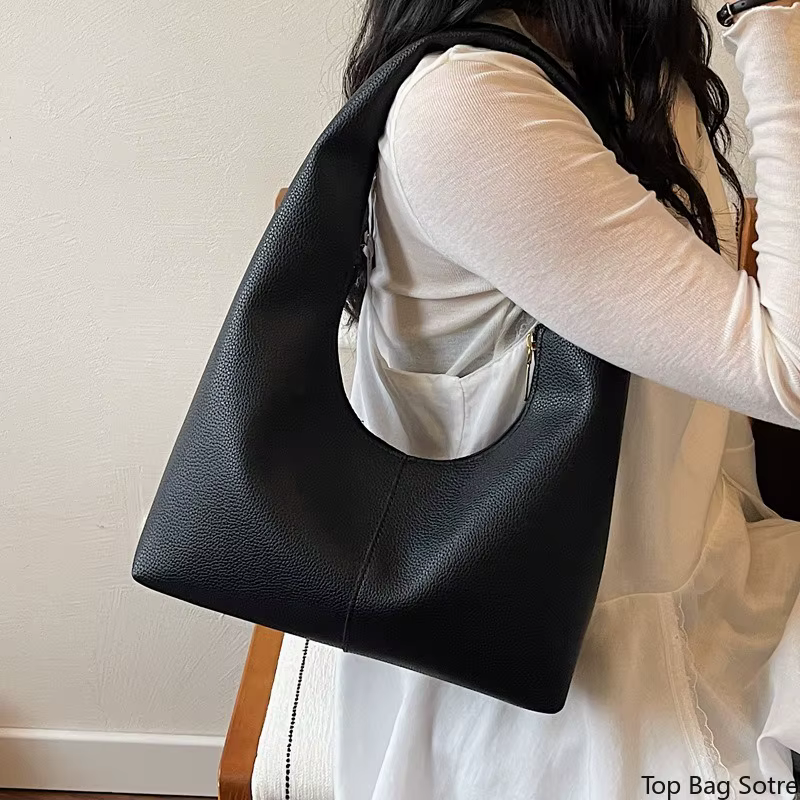 Sac à bandoulière souple pour femme, style coréen vintage en similicuir, idéal pour le travail et le quotidien