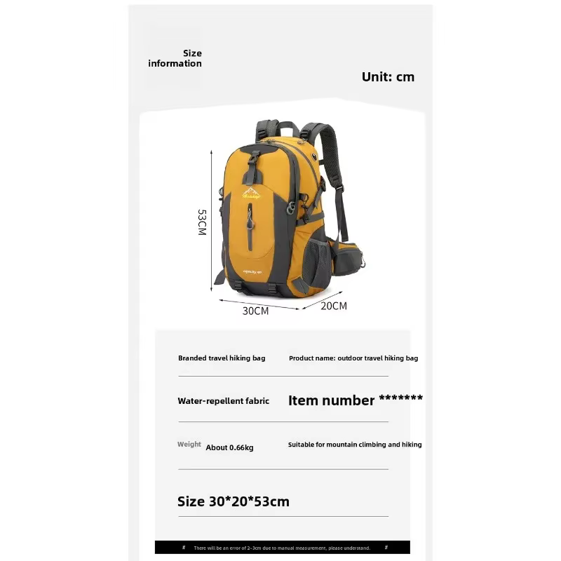 Sac à dos d'alpinisme d'été pour l'extérieur