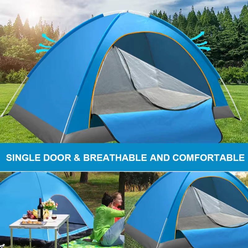 Tente pliante d'extérieur à ouverture rapide entièrement automatique, tente de camping pour 1-2 personnes, confortable, imperméable, résistante au soleil, portable