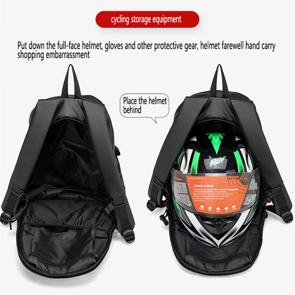 Sac à dos de moto, sac à dos étanche pour casque pour hommes