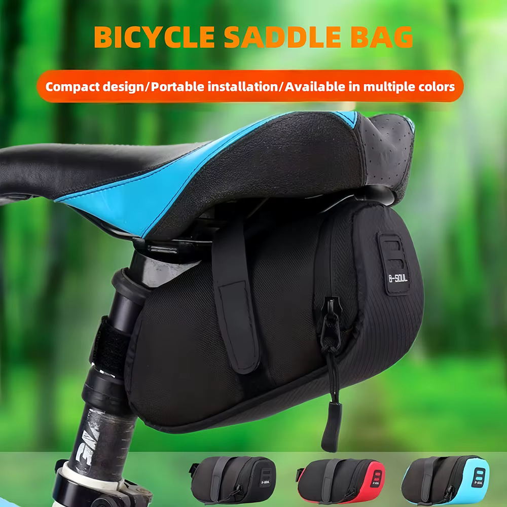 Nouveau sac de vélo, VTT, vélo de route, trousse à outils grande capacité, sacoche de selle pour le cyclisme en extérieur, sacoche arrière de vélo