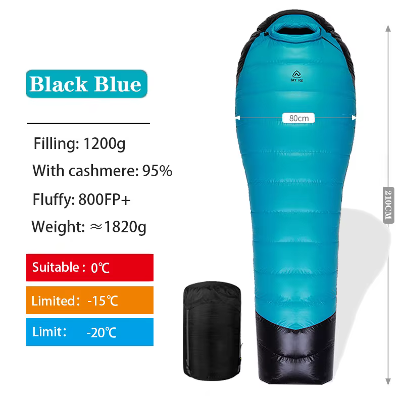 Sac de couchage de Camping d'hiver 800 + FP sac