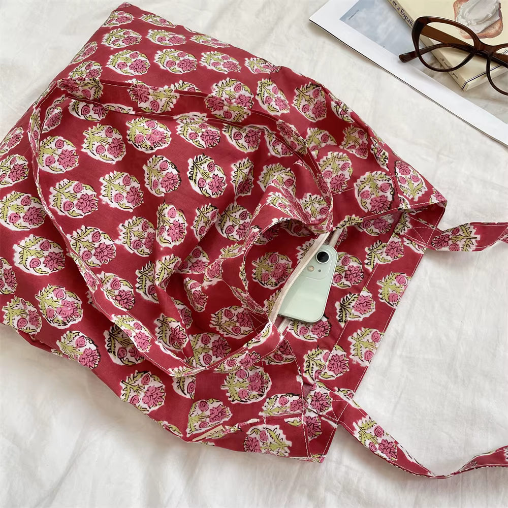 Sac fourre-tout Vintage imprimé Floral, sac à bandoulière de Style fin pour femmes