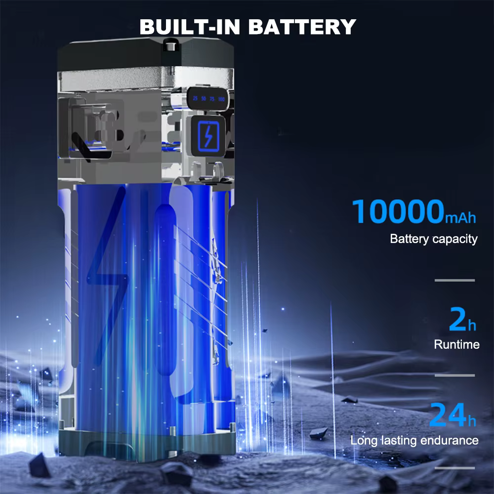 Asafee 13000LM lumière LED lampe de poche EDC 60W puissance brûlante feuille lampe torche Rechargeable lanterne étanche 10000mAh batterie travail