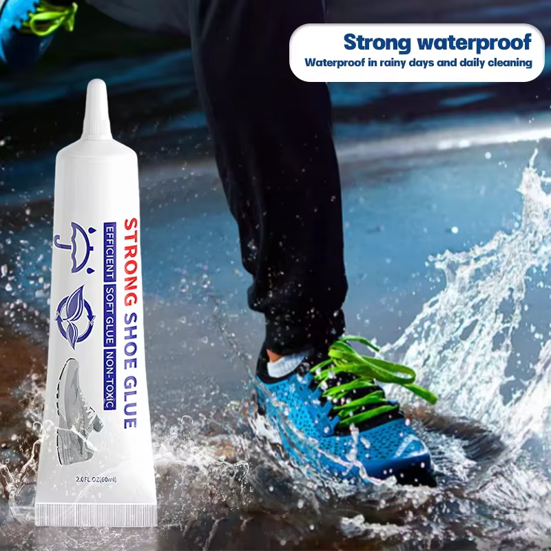 Colle à chaussures multi-usages 60 ml – Adhésif imperméable pour baskets, simili cuir, artisanat en résine et réparation de chaussures