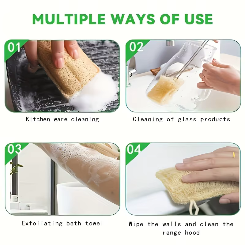 Éponges exfoliantes en luffa naturel