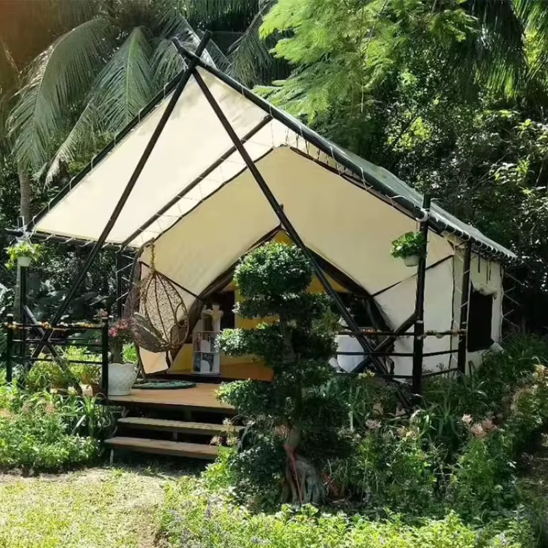Tentes de safari de luxe pour le glamping, installation rapide, hôtel thème et hébergement éco-responsable, sur mesure