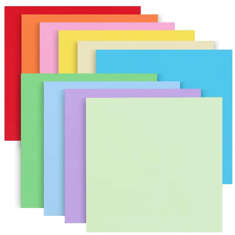 100 feuilles de papier Origami Double face couleur carré facile à plier artisanat papier de décoration enfants main bricolage papier coloré 10 couleurs