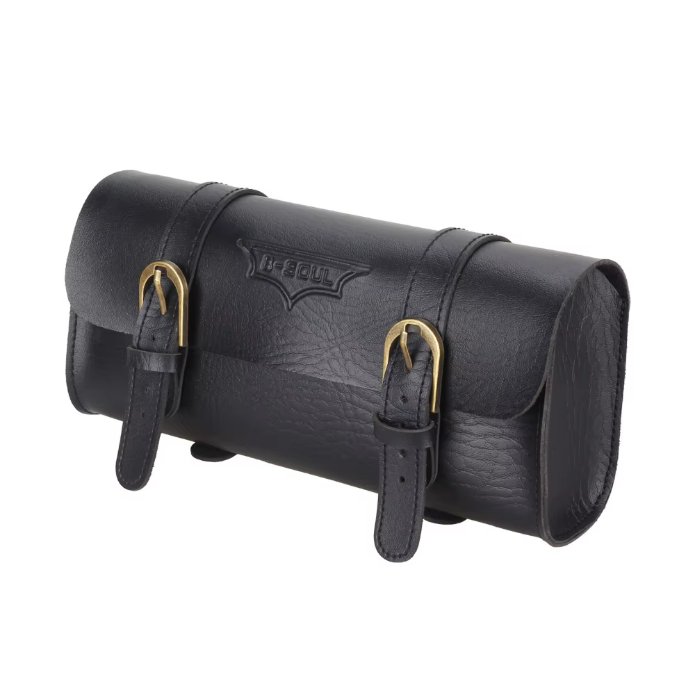 Sac de guidon de vélo en cuir vintage Sac de tube supérieur