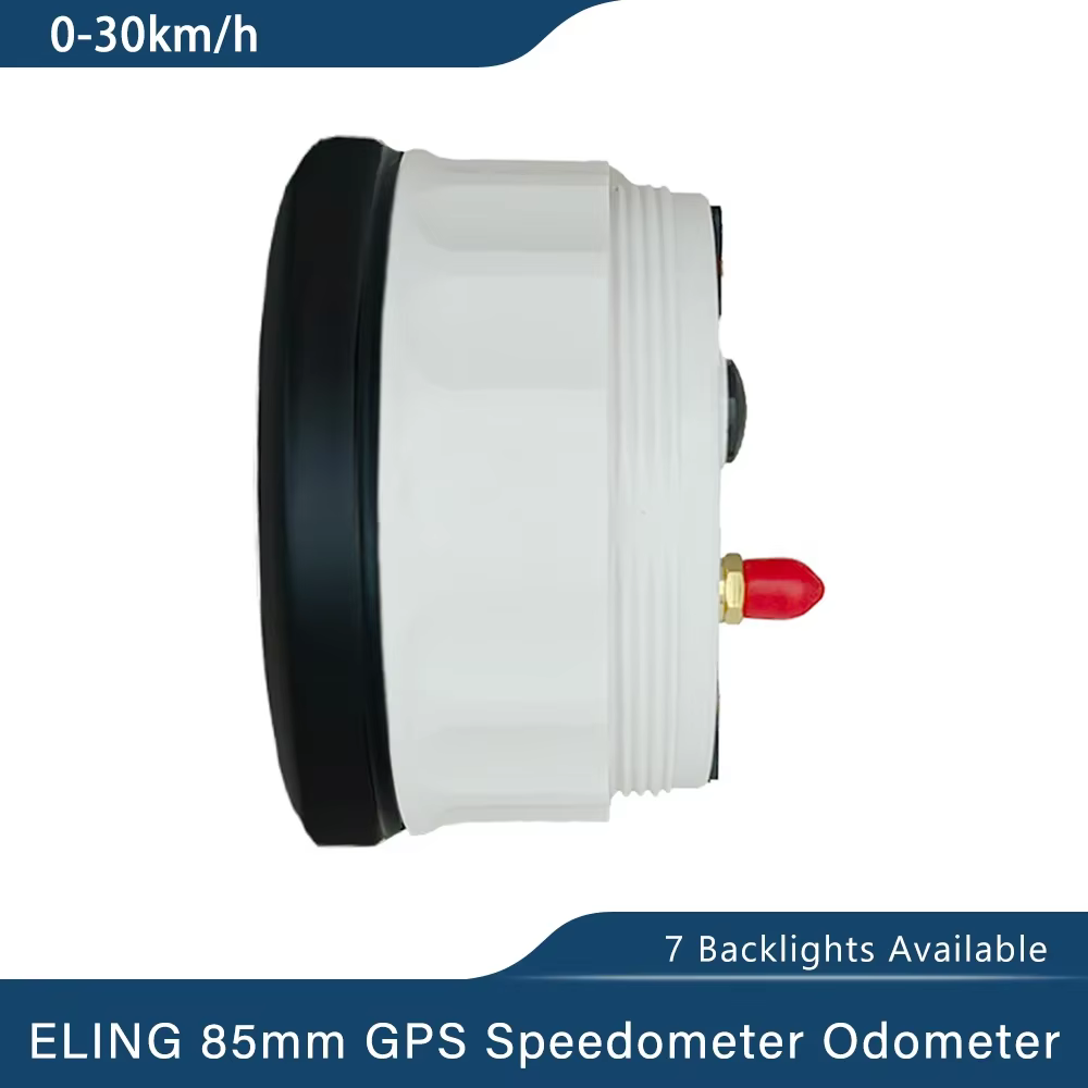 ELING-Compteur de vitesse GPS avec rétroéclairage 7 couleurs, 85mm, 0-30 km/h, 200 km/h, 0-80mph, 120mph, 160mph, odomcirculation, pour voiture, bateau, moto