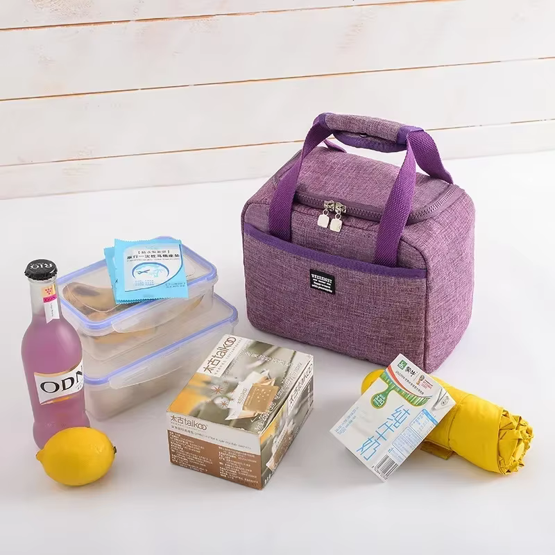 Sac à lunch isotherme pour femmes et enfants, sac isotherme, sac de glace portable, fourre-tout en toile, récipient alimentaire, sacs de pique-nique